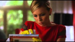 Katie Cassidy in Yellow Rubber Gloves
