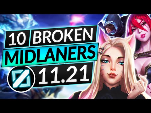 10 BEST MIDLANE Champions to MAIN and RANK UP in 11.21 - Tips for Season 11 - LoL Guide