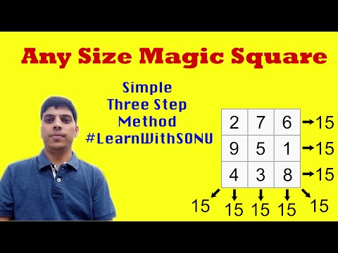 Any Size Magic Square - Simple Three Step Method #LearnWithSONU