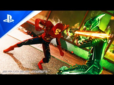 Spider-Man 2002 Battle Damaged Suit Vs Green Goblin - Spider-Man PC