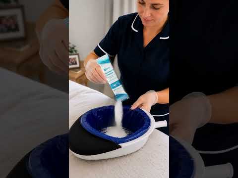 Bed Pan with Handle & Lid | Lightweight Fracture Bed Pan, Easy-Clean & Odour-Control Lid | Includes Liners, Pads & Gloves