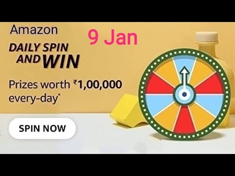 Amazon Daily Spin And Win Quiz Answers Today | 9 January 2022 | Daily QuizTime