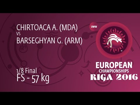1/8 FS - 57 kg: G. BARSEGHYAN (ARM) df. A. CHIRTOACA (MDA) by TF, 12-1