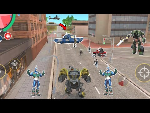 Rope Hero: Vice Town (BD 100 Ground Assault Fight Tanks) Rope Hero Game Video - Android Gameplay HD