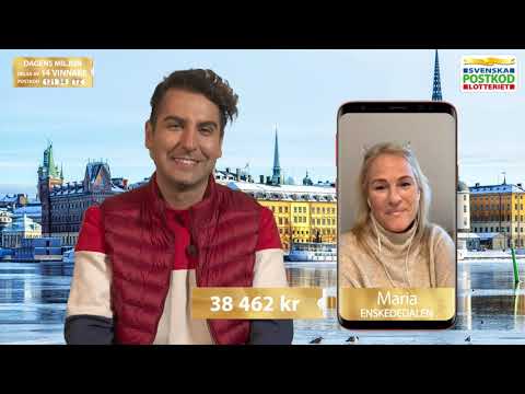 Daniel Paris ringer vinnare i Enskededalen - Postkodlotteriet