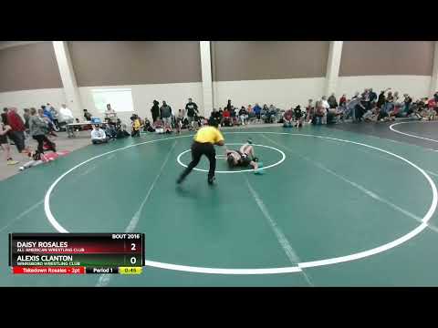 55-62 Lbs Round 2 - Alexis Clanton, Winnsboro Wrestling Club Vs Daisy Rosales, All American Wrestl