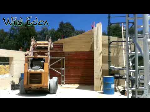 Rammed Earth Limestone Time Lapse Unveiling a large wall part 2 - Wild Eden