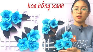 Bông hồng xanh - đồ thủ công trang trí - Blue rose - decorative crafts - HoaDuongDIY