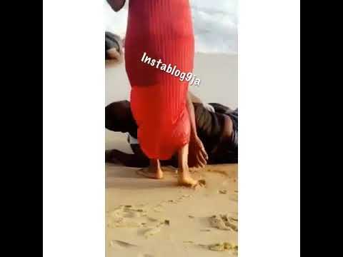 Two Lovers Almost Swept Away While Kissing At Elegushi Beach In Lagos