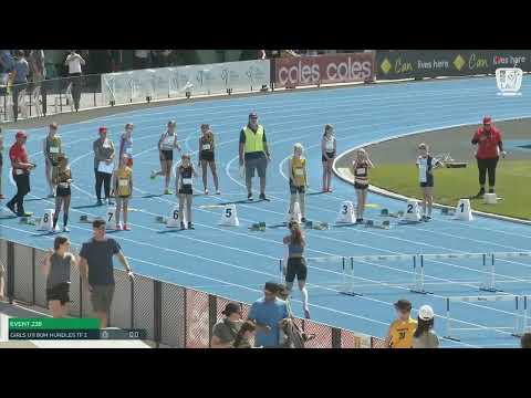 U11 Girls 80m Hurdles Timed Final 2: 2022 Commonwealth Bank State Track and Field Championships