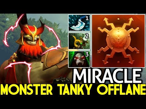 MIRACLE [Mars] Monster Tanky Offlane WTF Game 7.24 Dota 2