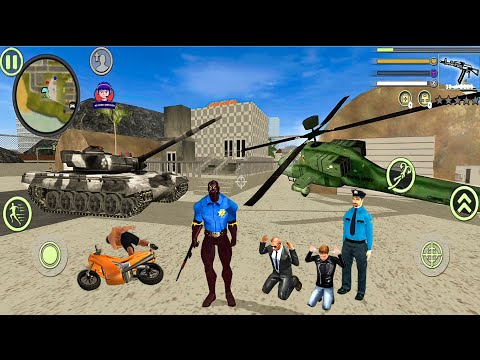 Panther Police Spider Rope Hero Vice Town Simulator - Extreme Fight with Army #10 Android Gameplay