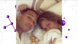 Oscar Winners John Legend and Common Take Their Oscars To Bed