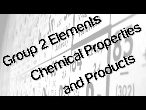 Group 2 Elements - Chemical Properties and Products