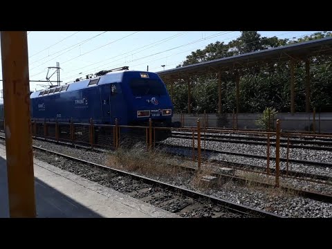 Trainspotting at Adendro Thessaloniki Greece (part 2) ''Siemens Hellas Sprinter, Desiro EMU''