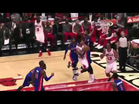 Chicago Bulls Derrick Rose Highlight #2 during Detroit Pistons Game on October 16, 2013