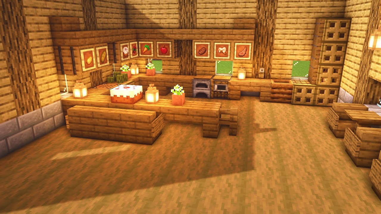 Minecraft: Small Wooden Kitchen Design | Tutorial