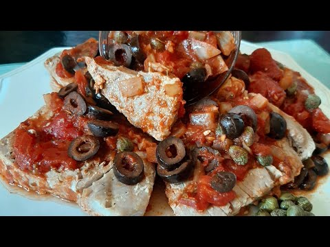 steak de thon à la provençale #recette facile à préparer ✔