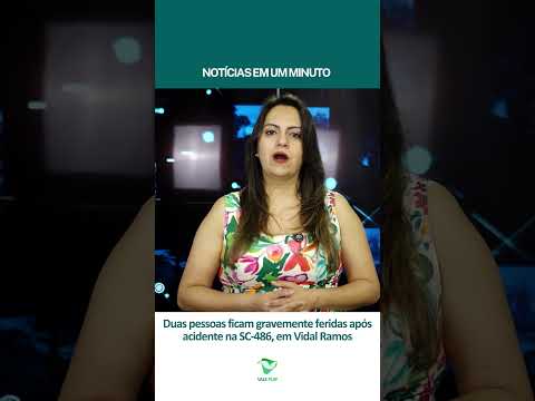 Duas pessoas ficam gravemente feridas após acidente na SC-486, em Vidal Ramos (17/10/25)