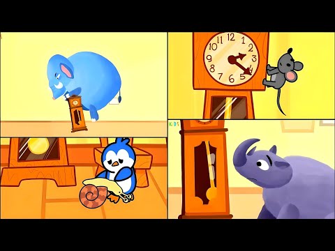 HICKORY DICKORY DOCK | BIG ELEPHANT HARD TO CLIMB THE CLOCK