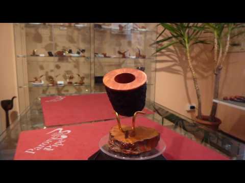 Brand new briar pipe PARONELLI giant horn handmade rusticated black -  eBay number: 182156768139