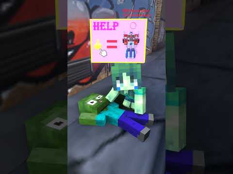 Baby Zombie calls Optimus Prime to rescue from Skibidi toilet - Epic Minecraft Animation