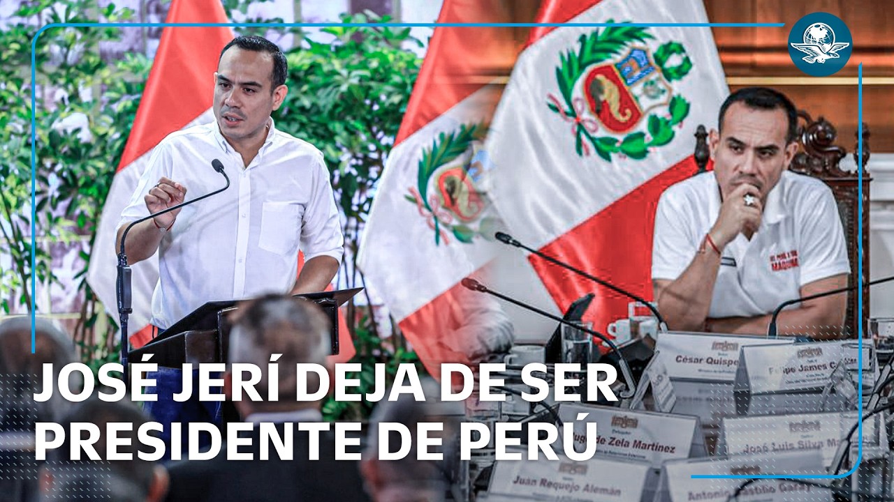 Destituyen al presidente interino José Jerí después de 4 meses en el cargo