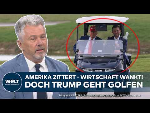 USA: "Das wird nicht lange gut gehen!" Anleger geraten in Panik! Donald Trump geht entspannt golfen!