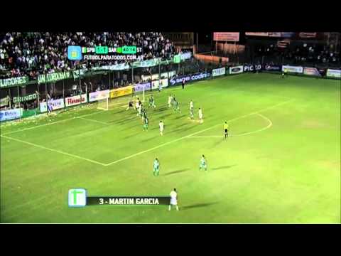 Gol de García. Sportivo 1 Sarmiento 1.Fecha 17.Primera B Nacional 2014.FPT
