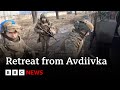 Ukraine frontline fighting:  Retreat from Avdiivka | BBC News
