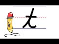 Pencil Pete's Cursive Writing - Lowercase t
