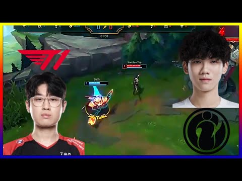 IG's new Toplaner YSKM vs T1 Zeus