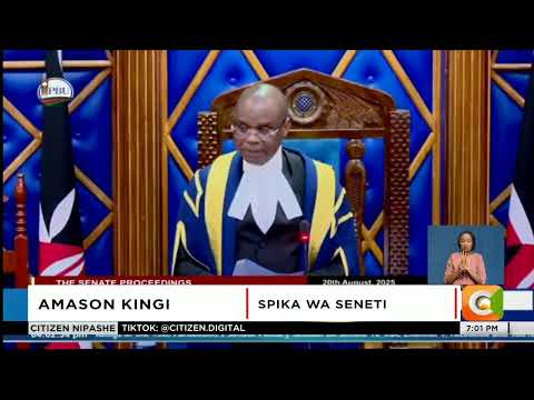 Spika Kingi awatetea maseneta kufuatia madai ya Rais Ruto ya hongo