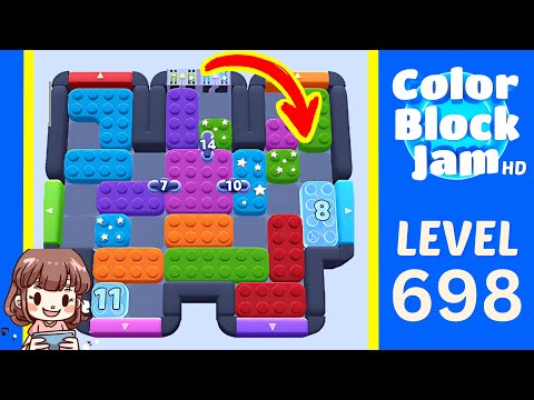 Color Block Jam Level 698 Solution Walkthrough