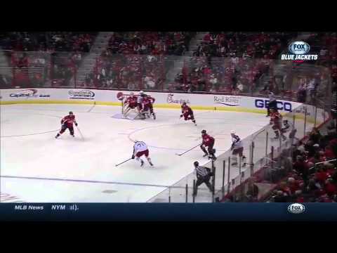 Foligno whistles a wrister behind Holtby