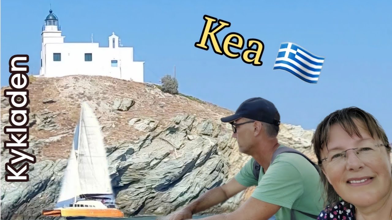 Sailing to Kea Island / GR / anchoring much too close, bath mat overboard - long-distance sailing