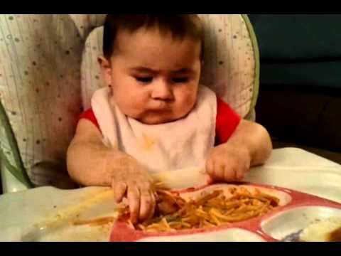 Charity feeing herself spaghetti (video2) Sept.21/10