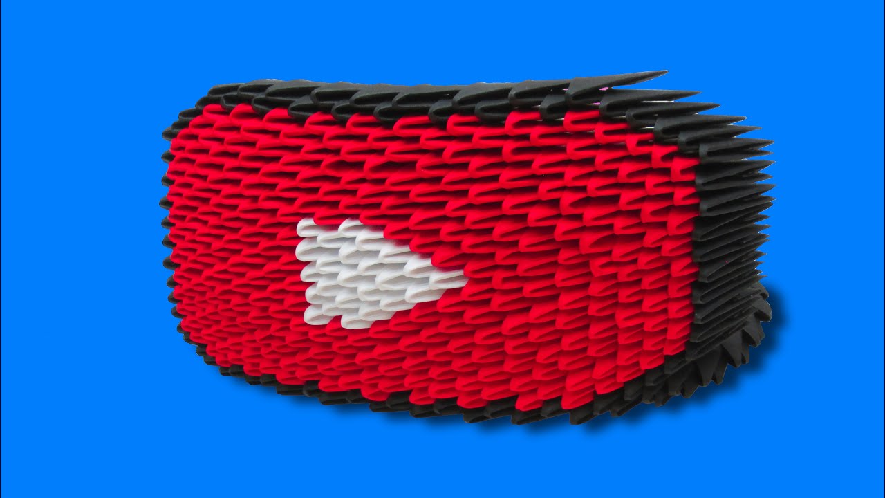 Creating A 3D Origami YouTube Play Button: Step-by-step Tutorial