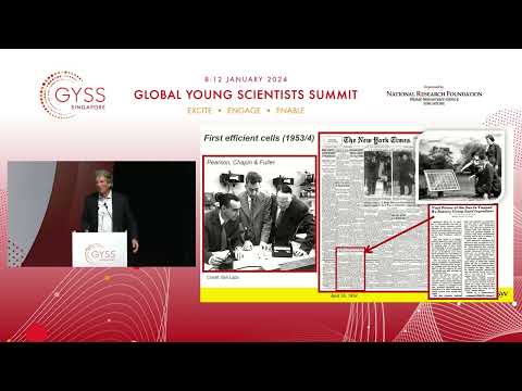 Opening Plenary by Professor Martin Green at GYSS 2024
