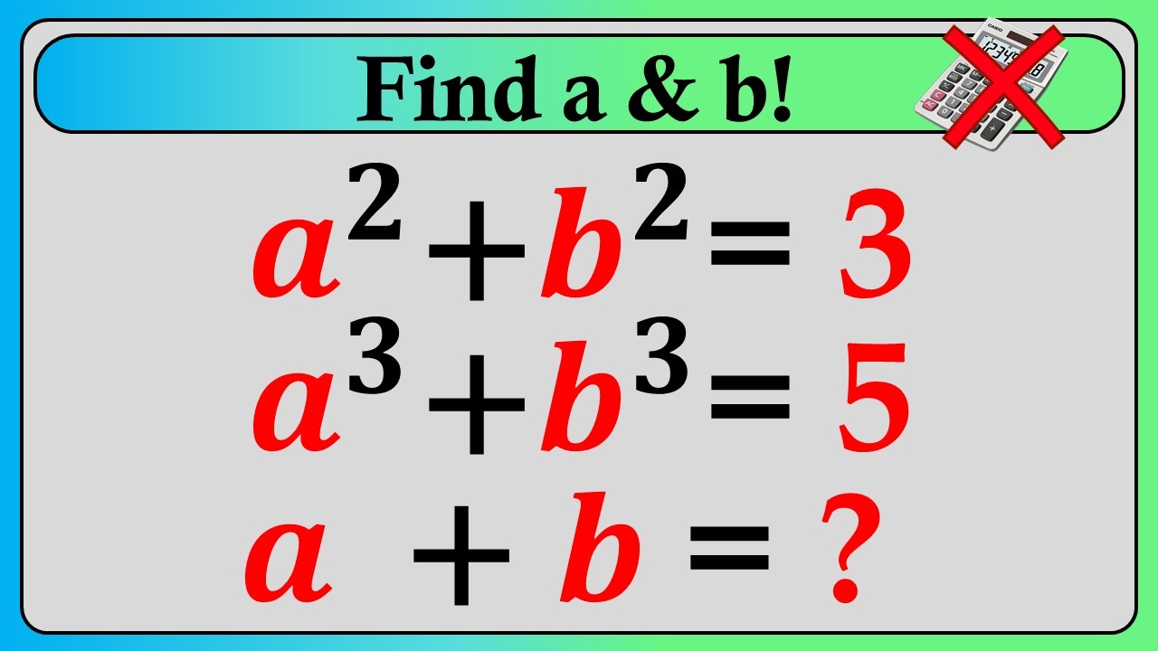 Nice Algebra Math Simplification | Find the Value of a & b
