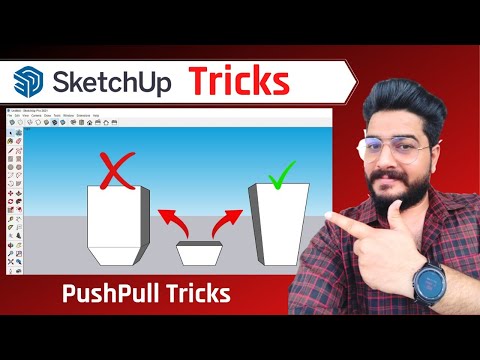 PushPull Trick in SketchUp || Google SketchUp Tricks DeepakVerma