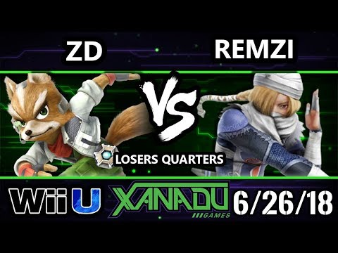 S@X 256 Smash 4 - ZD (Fox) Vs. EZG | Remzi (Sheik, ZSS) - Wii U Losers Quarters