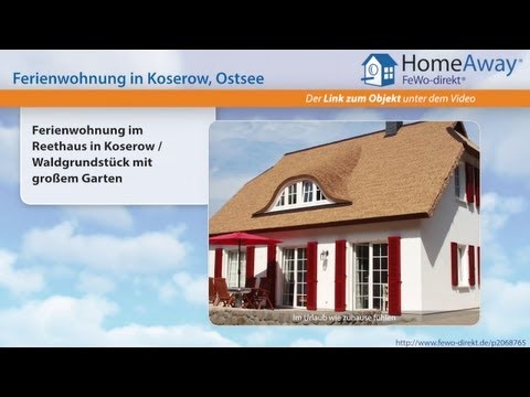Usedom: Ferienwohnung im Reethaus in Koserow / Waldgrundstück mit großem - FeWo-direkt.de Video