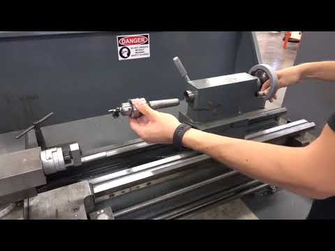 Live center and drill chuck setup