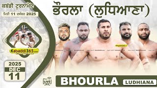 Bhourla (Ludhiana) Kabaddi Tournament 11 Dec 2025
