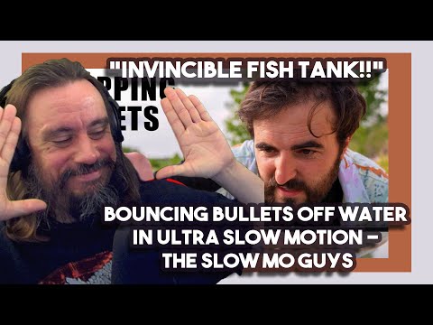 Vet Reacts *INVINCIBLE FISH TANK!!* Bouncing Bullets off Water in Ultra Slow Motion-The Slow Mo Guys