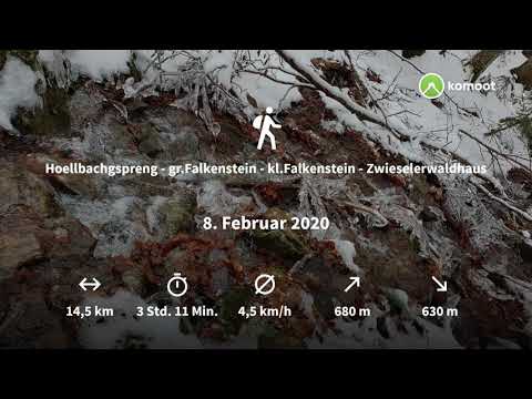 Wanderung zum Höllbachgspreng, kleinen und großen Falkenstein
