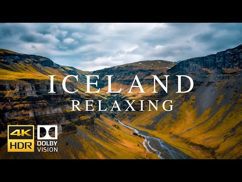 Iceland from Above HDR 4K | Relaxing Music | Sounds Of Nature | Drone