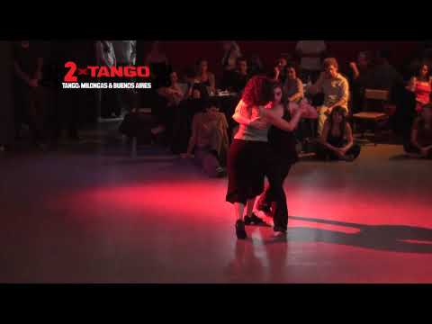  Ariadna Naveira  and  Greta Hekier  are  dancing  to  the  tango  "  La Racha  "
