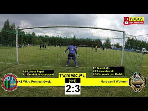 tv.nsk.pl [bramki] KS Wkra Pomiechówek - Huragan II Wołomin 2:3 (1:1) 2021-05-29 11:00